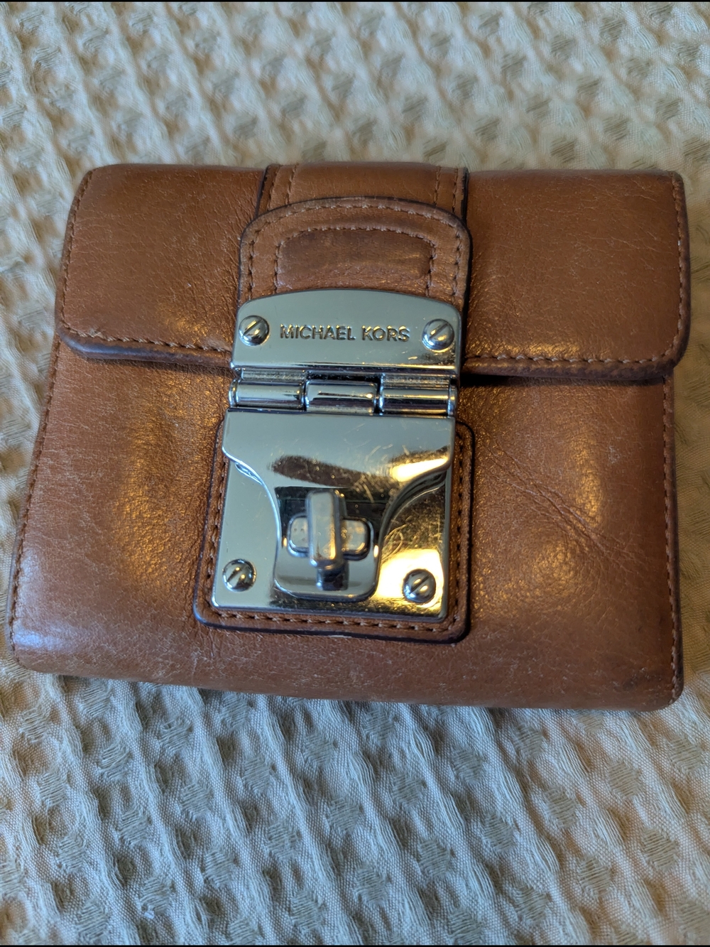Michael Kors Brown Leather Snap Wallet - Picture 2 of 9